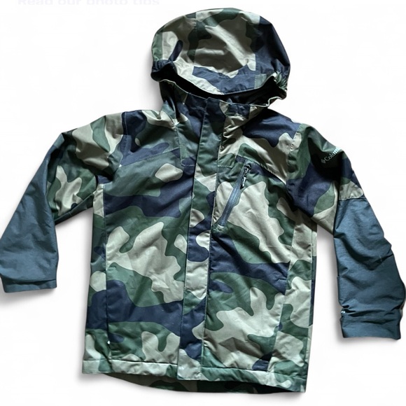 Columbia Youth Whirlibird III Interchange Jacket in a camouflage colorway. - Picture 3 of 8
